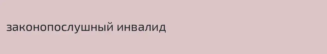 законопослушный инвалид